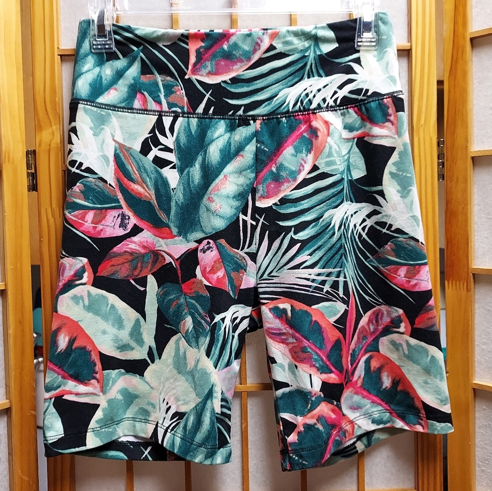 🌿 American Eagle Botanical Soft Biker Shorts Womens M Juniors L